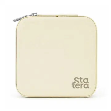 Porta-Joias Quadrado com Ganchos e Bolso Elástico com personalização Statera para empresas