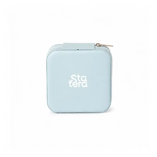 Porta-Joias de Couro Sintético com Gravação 6 x 6 cm com personalização Statera para empresas