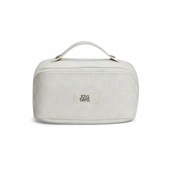 Nécessaire de Couro Sintético com Abertura Larga e 3 Bolsos com personalização Statera para empresas