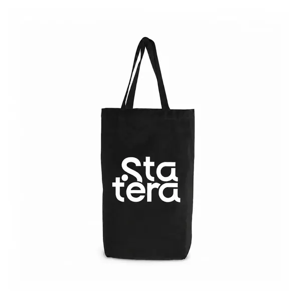 Sacola de Algodão 280g/m² de 40,5 x 32 x 9,5 cm com personalização Statera para empresas