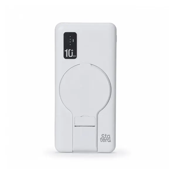 Power Bank 10.000mAh por Indução com Suporte Inclinável com personalização Statera para empresas
