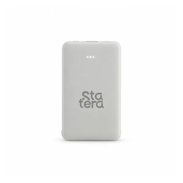 Power Bank 5.000mAh com Cabos Tipo-C e V8 Acoplados com personalização Statera para empresas