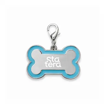 Chaveiro de Identificação para Pets em Metal 4,6 x 3 cm com personalização Statera para empresas
