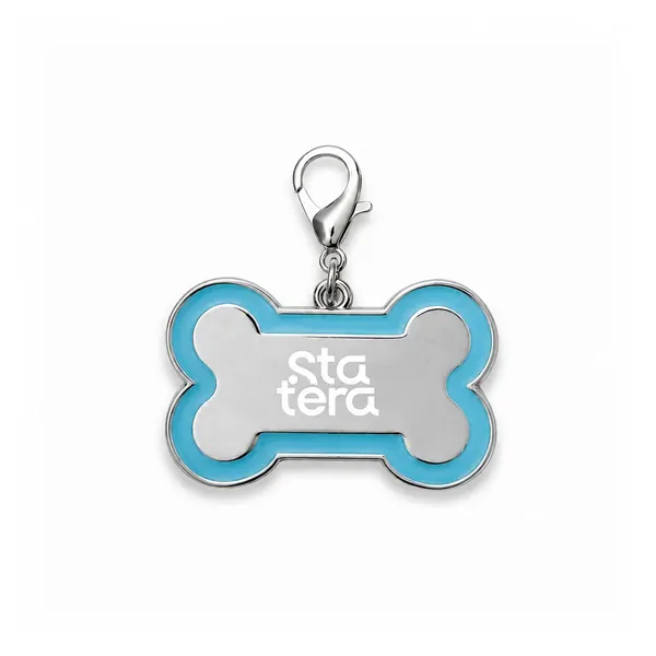 Chaveiro de Identificação para Pets em Metal 4,6 x 3 cm com personalização Statera para empresas
