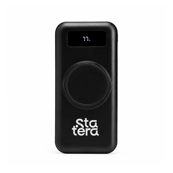 Power Bank 10.000mAh por Indução com 4 Cabos e Display com personalização Statera para empresas