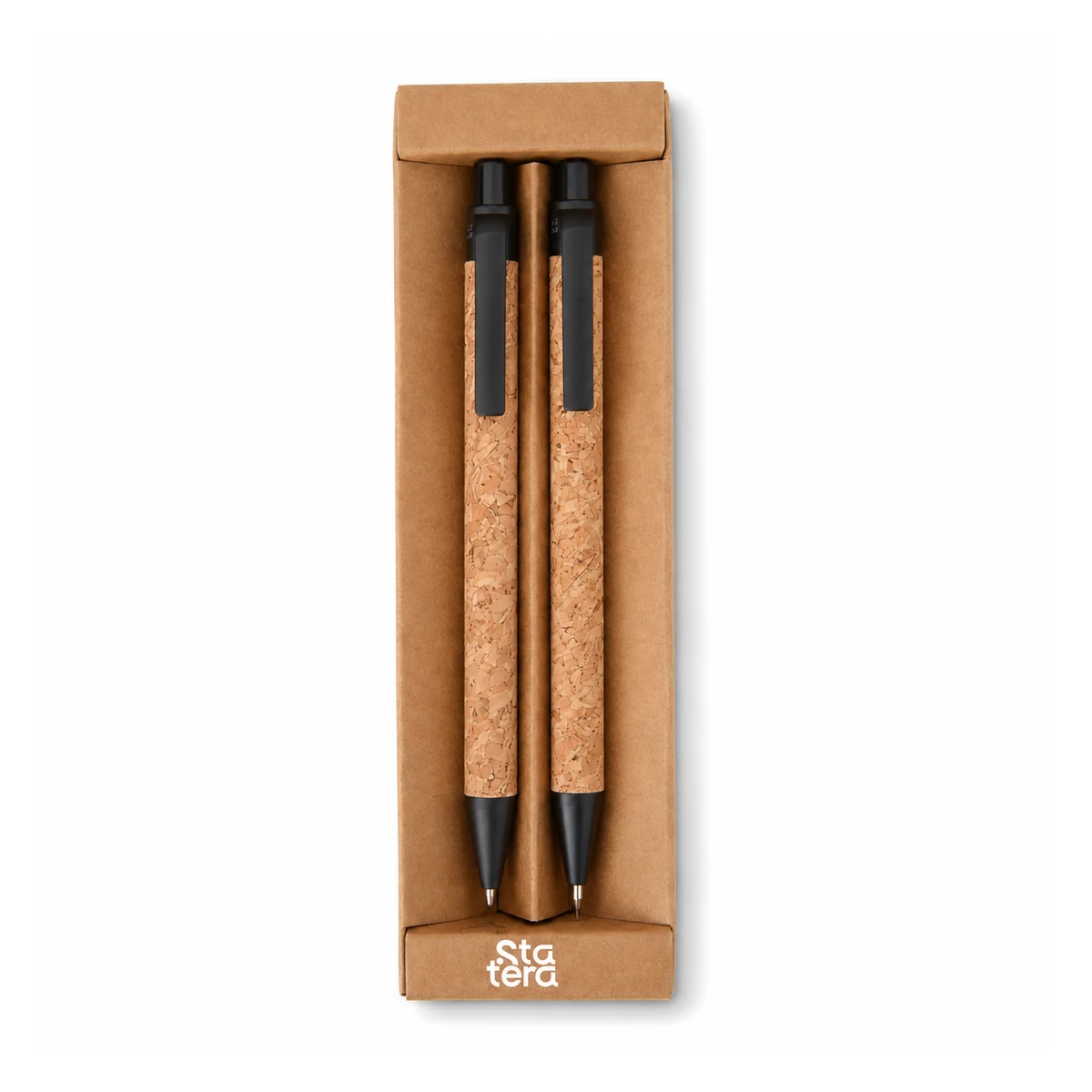 Kit Ecológico Caneta e Lapiseira Cortiça personalizado com logo (cód. 06083)