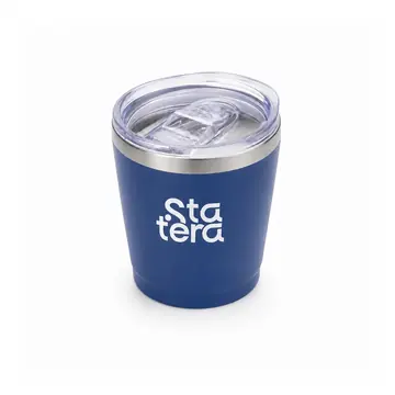 Copo Térmico Inox 200ml com Tampa e Trava com personalização Statera para empresas
