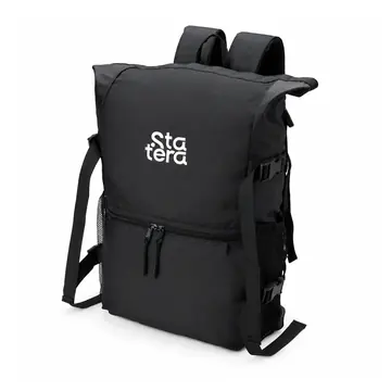 Mochila de Couro Sintético 37L Expansível com Fivelas com personalização Statera para empresas