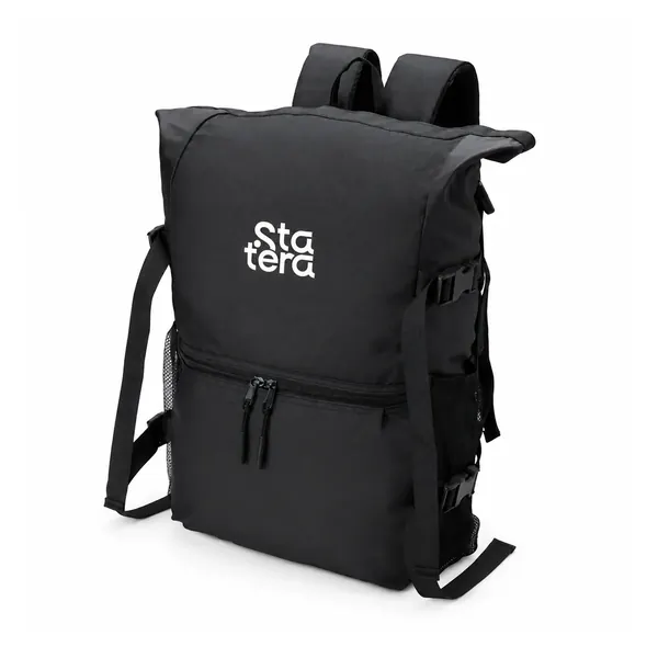 Mochila de Couro Sintético 37L Expansível com Fivelas com personalização Statera para empresas