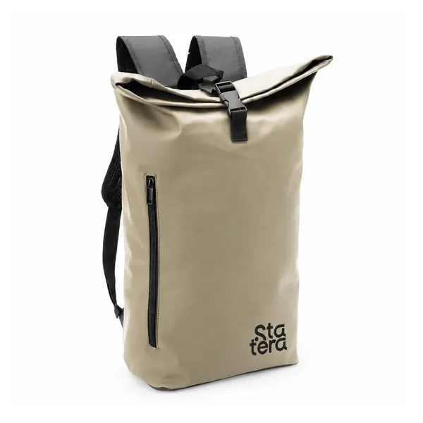 Mochila de Couro Sintético 30L com Fivela e Bolso Frontal com personalização Statera para empresas