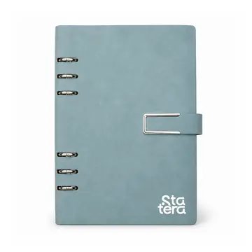Caderno Fichário PU A5 com 119 Folhas Marfim com personalização Statera para empresas