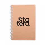 Caderno Kraft Espiral Plástica 80 Folhas Pautadas com personalização Statera para empresas