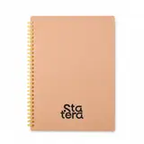 Caderno Kraft com personalização Statera para empresas