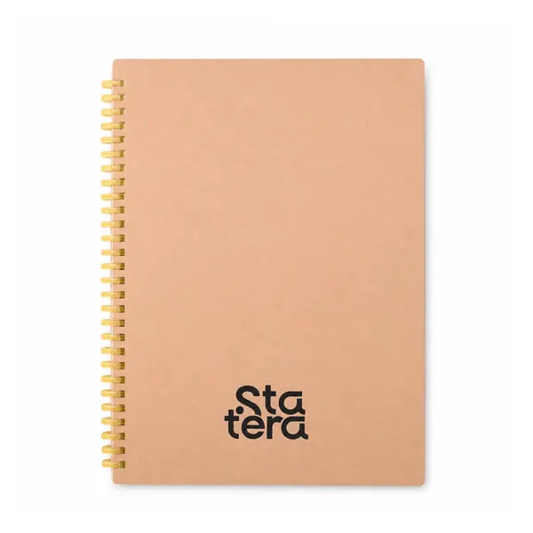 Caderno Kraft com personalização Statera para empresas