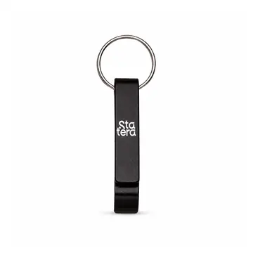 Chaveiro Abridor de Garrafas em Metal com Argola Niquelada com personalização Statera para empresas