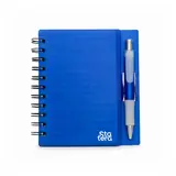 Caderno Plástico com Caneta e 70 Folhas Pautadas com personalização Statera para empresas