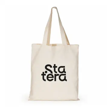Sacola de Algodão 37,5 x 30,5 cm com Alças Internas com personalização Statera para empresas