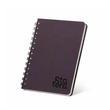 Caderno Kraft Capa Dura Wire-o 80 Folhas Pautadas com personalização Statera para empresas