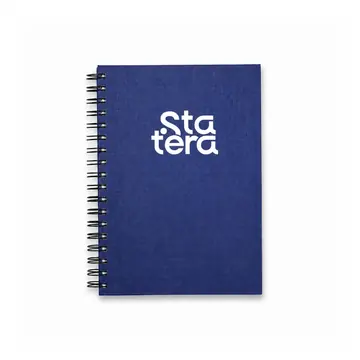 Caderno Capa Dura em Linho Wire-o 100 Folhas com personalização Statera para empresas