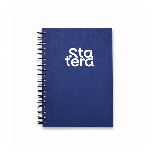 Caderno Capa Dura em Linho Wire-o 100 Folhas com personalização Statera para empresas
