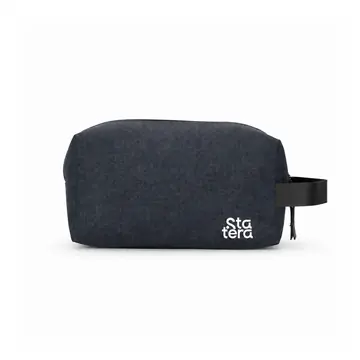 Nécessaire de Nylon com Alça em Couro Sintético com personalização Statera para empresas