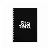 Caderno Laminado Brilhante Wire-o 96 Folhas Pautadas com personalização Statera para empresas