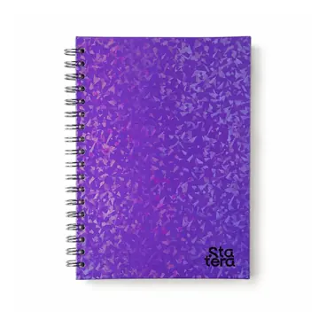 Caderno Holográfico Wire-o 96 Folhas Pautadas com personalização Statera para empresas