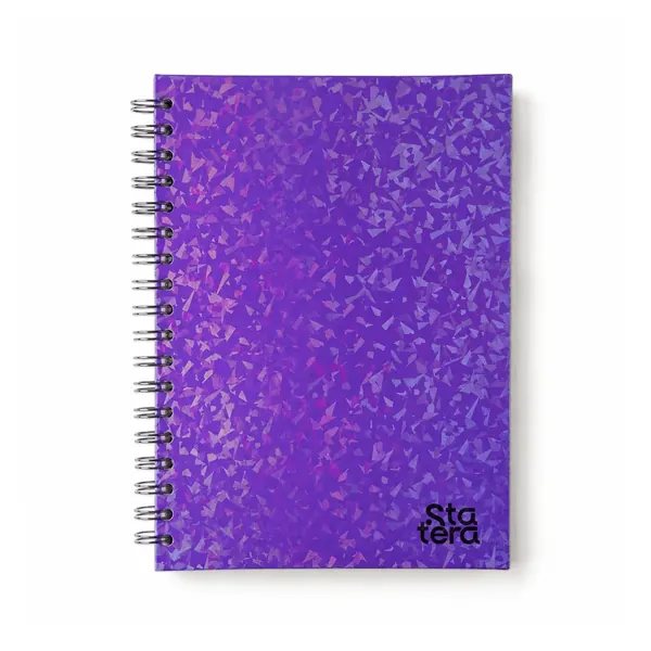 Caderno Holográfico Wire-o 96 Folhas Pautadas com personalização Statera para empresas