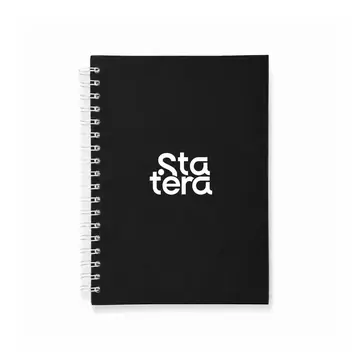 Caderno Capa Dura Fosca Wire-o 96 Folhas Pautadas com personalização Statera para empresas