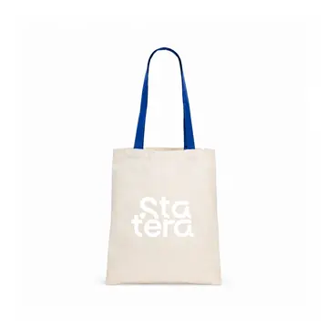 Sacola de Algodão 38,5 x 33 cm com Alças de 65 cm com personalização Statera para empresas