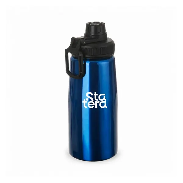 Squeeze Inox 750ml com Alça e Protetor de Bocal com personalização Statera para empresas