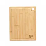 Tábua de Corte em Bambu 28 x 22 cm com Canaleta com personalização Statera para empresas