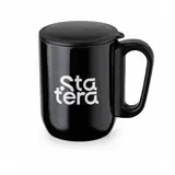 Caneca Inox Parede Dupla 230ml com Tampa de Vedação com personalização Statera para empresas