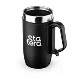 Caneca Inox Parede Dupla 250ml com Abertura Deslizante com personalização Statera para empresas