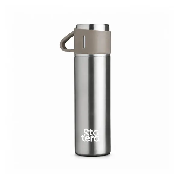 Garrafa Térmica Inox 450ml com Tampa que Vira Caneca com personalização Statera para empresas