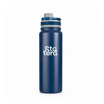 Garrafa Térmica 850ml com Infusor e Faixa de Silicone com personalização Statera para empresas