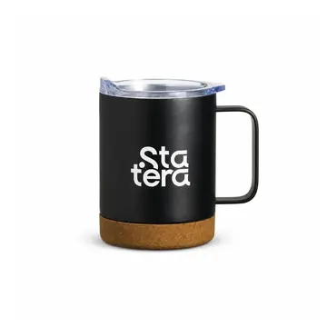 Caneca Térmica 400ml com Fundo de Cortiça com personalização Statera para empresas