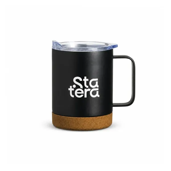 Caneca Térmica 400ml com Fundo de Cortiça com personalização Statera para empresas