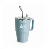 Caneca Térmica 600ml com Vedação a Vácuo e Canudo de Inox com personalização Statera para empresas