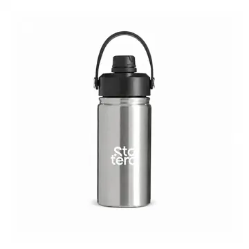 Garrafa Térmica 400ml com Bico Flip e Canudo com personalização Statera para empresas