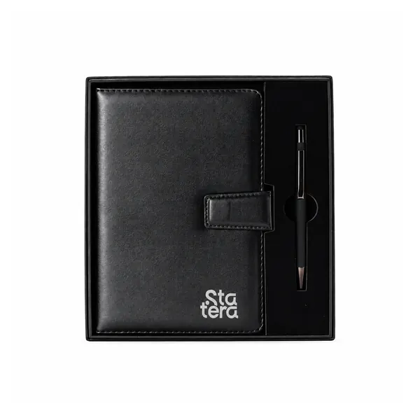 Kit Executivo 2 Peças com Fecho Magnético e Caneta Touch com personalização Statera para empresas