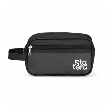 Nécessaire de Couro Sintético com Bolso Frontal de Zíper com personalização Statera para empresas