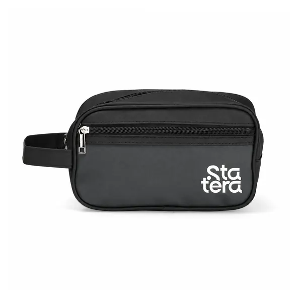 Nécessaire de Couro Sintético com Bolso Frontal de Zíper com personalização Statera para empresas