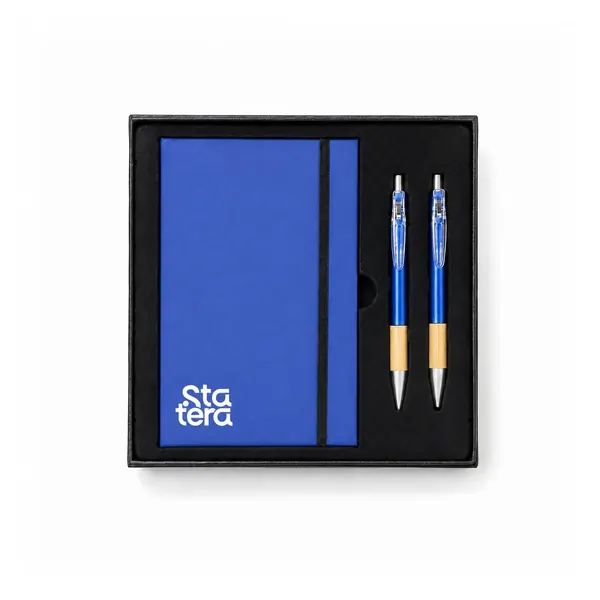 Kit Executivo 3 Peças com Lapiseira e Detalhes em Bambu com personalização Statera para empresas