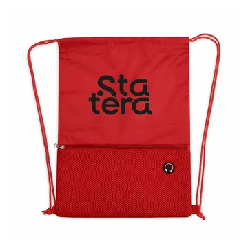 Mochila Saco de Poliéster 420D com Bolso de Malha com personalização Statera para empresas