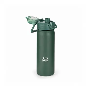 Garrafa Térmica 680ml Inox 304 com Botão e Canudo com personalização Statera para empresas