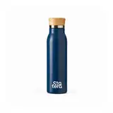 Garrafa Térmica 600ml com Tampa de Bambu com personalização Statera para empresas