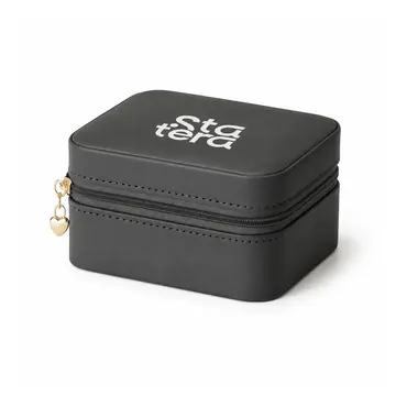 Porta-Joias de Couro Sintético com Gravação 8 x 10 cm com personalização Statera para empresas