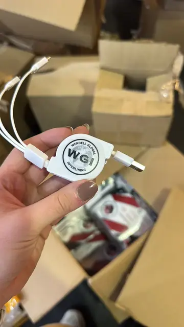 Cabo retrátil branco personalizado para WGI